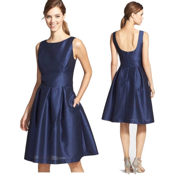ALFRED SUNG Dresses & Skirts - Alfred Sung Midnight Blue Satin Bridesmaid Dress NWT size 12